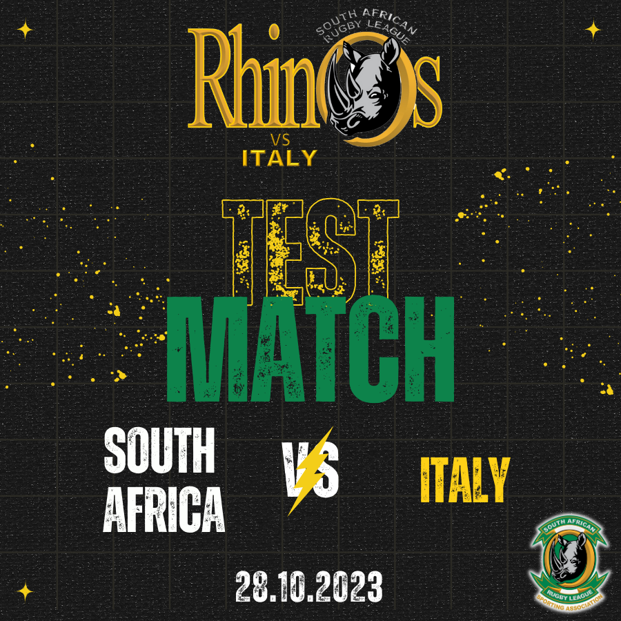 South African Rhinos Set to Clash with Italy’s Azzuri in Rugby League Test Match